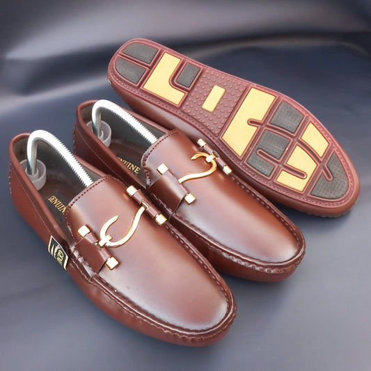 S-Buckle Loafers Brown