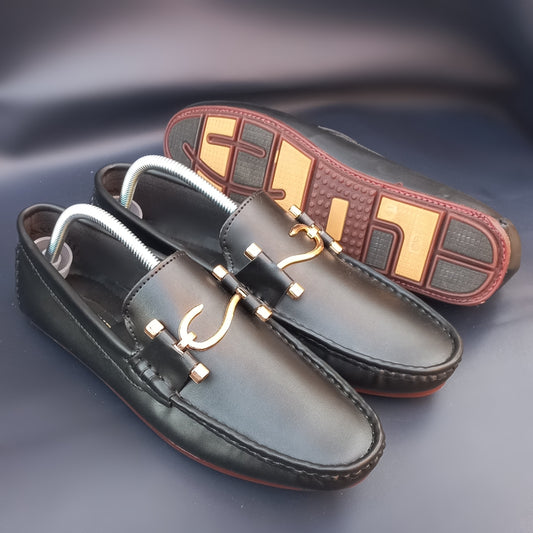 S-Buckle Loafers Black