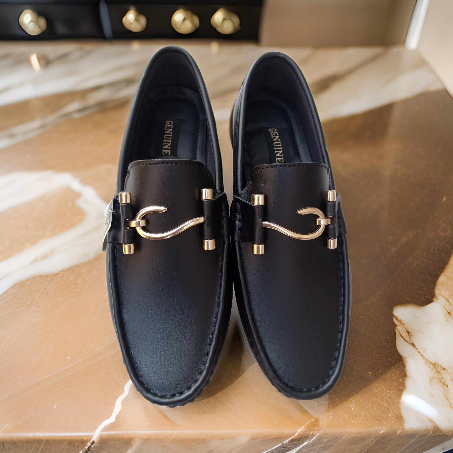 S-Buckle Loafers Black